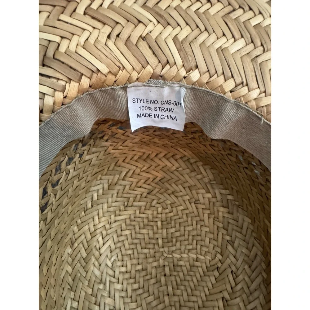 Straw Gambler sun Hat Vented leather band western Golf unisex Cowboy outdoors